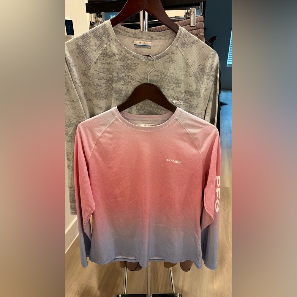 Columbia Super Tidal Tee Ladies Ling Sleeve Two Tops Sz Large